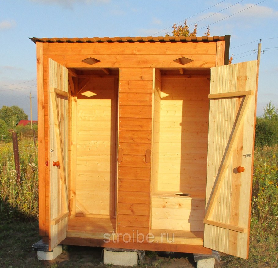 Туалет с душем для дачи