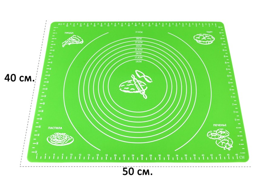 Коврик для раскатки теста с разметкой Kitchen