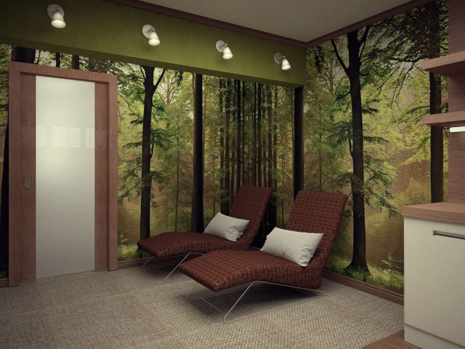 Фотообои в интерьере