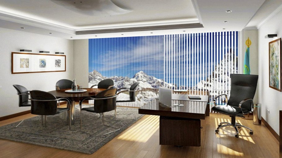 Интерьер офис стена