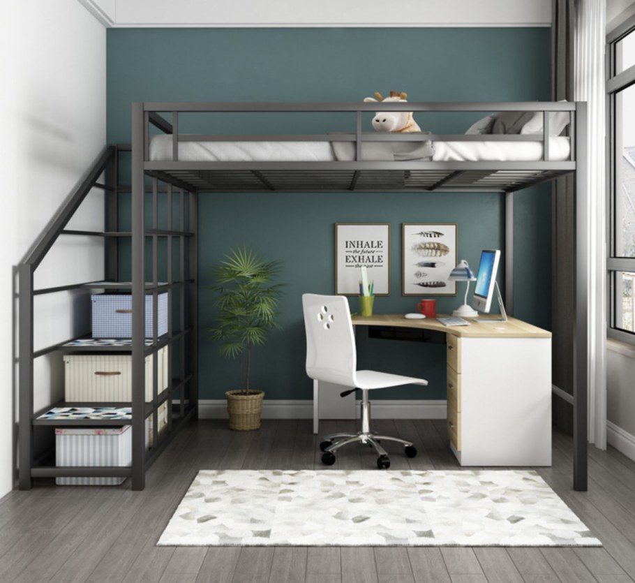 Кровать чердак лофт металл