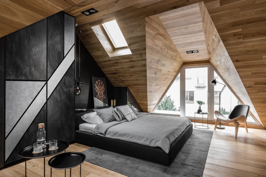 Интерьер мансарды