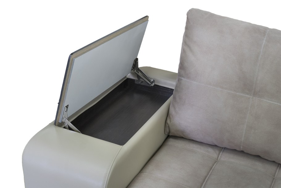 Диван с ящиками в подлокотниках