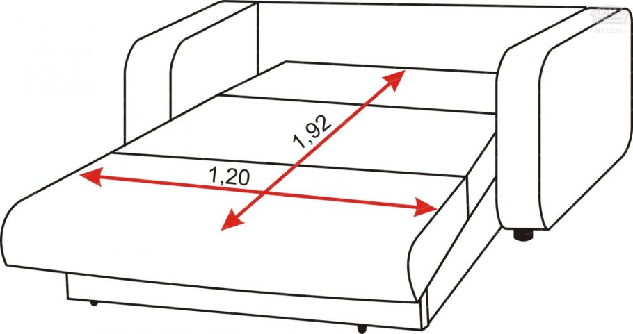 Диван книжка механизм складывания ФРМЗ 217 схема крепления