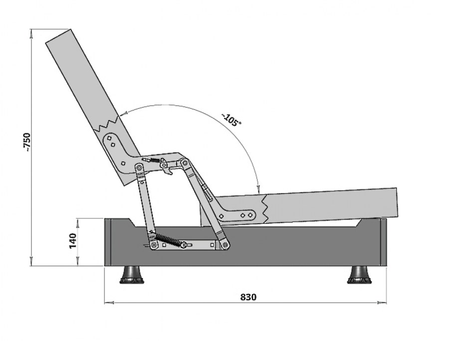 Диван Корсика Риваль бельевой ящик