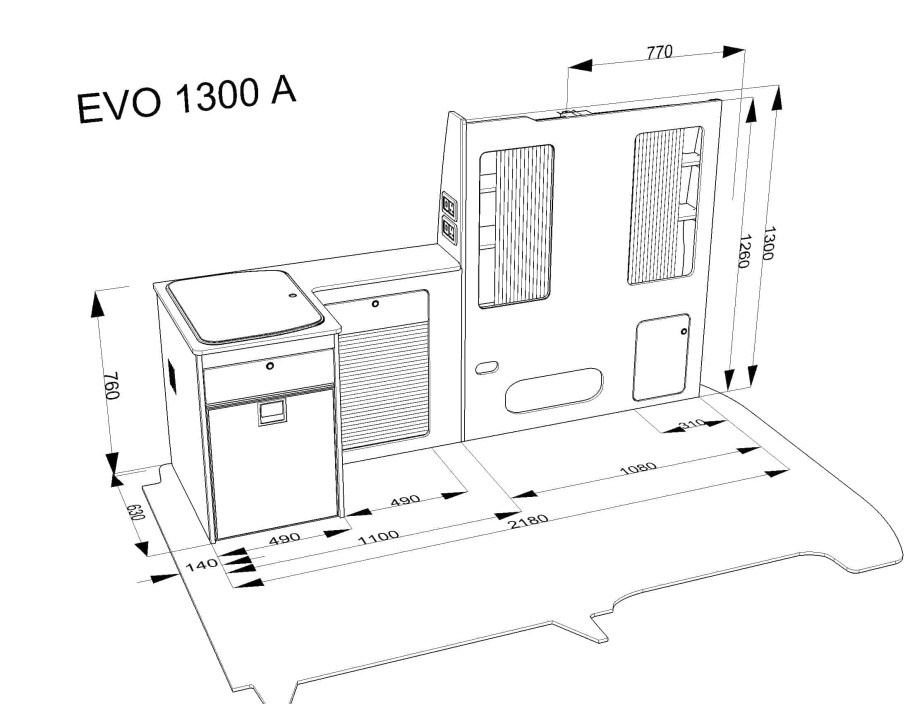 Чертежи мебели для VW t3
