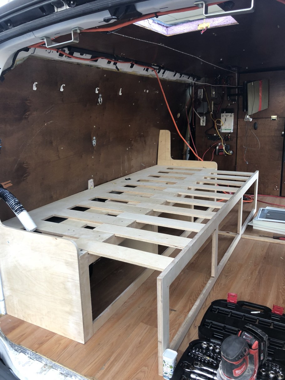 Кровать в доме на колесах