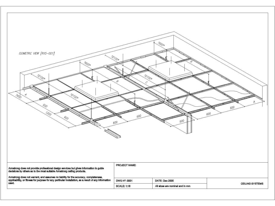 Схема монтажа подвесных потолков Албес