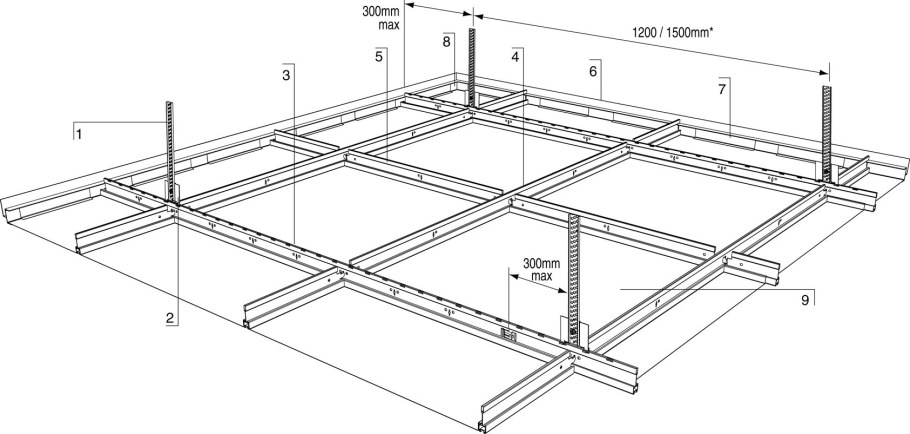 Каркас под Армстронг