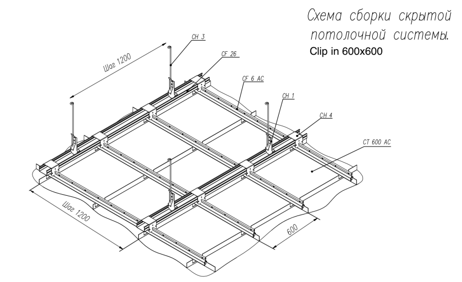 Реечный алюминиевый потолок Албес Омега