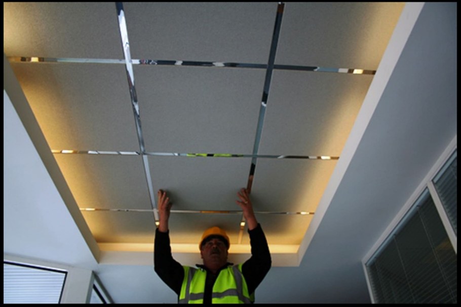 Монтаж потолка из гипсокартона