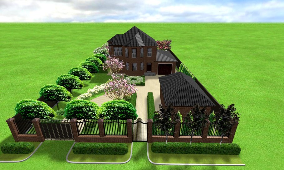 Планировка участка 20 соток с домом и баней и хозпостройками