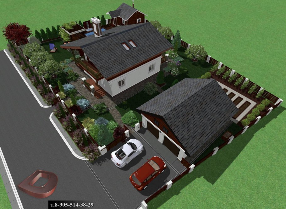 Зонирование участка 20 соток прямоугольной формы