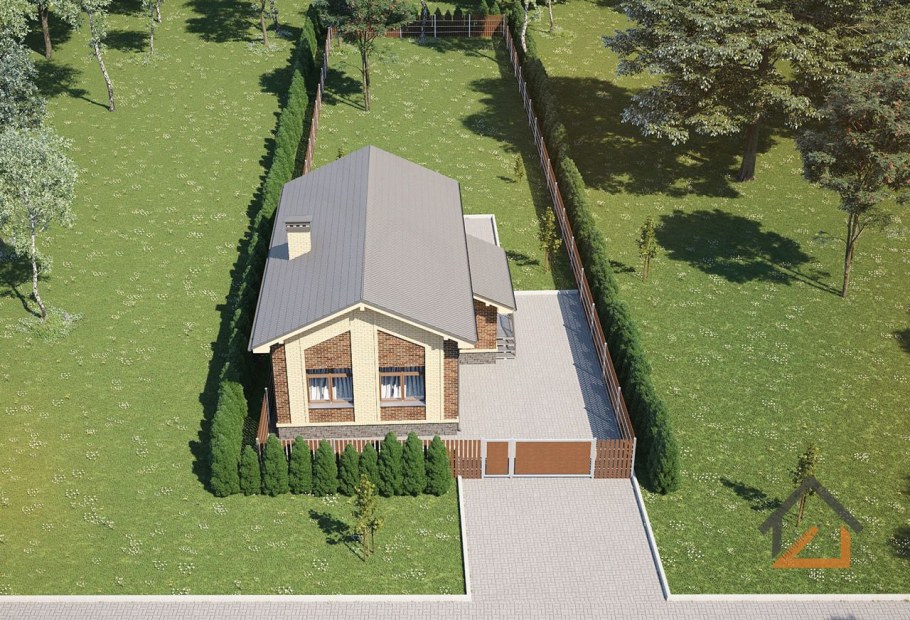 План участка 25 соток с хозпостройками