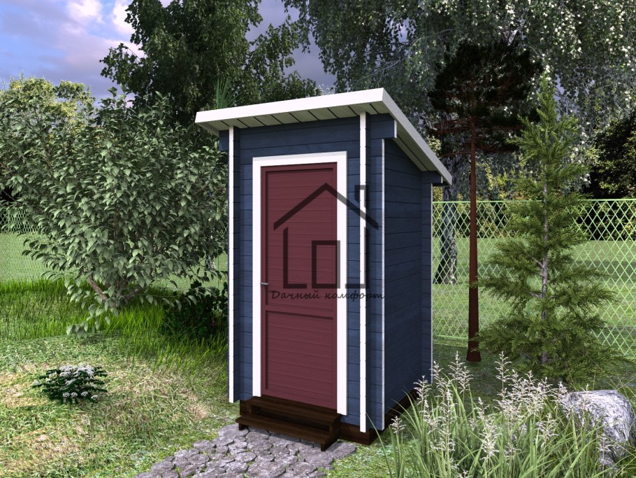 Дачный туалет внутри