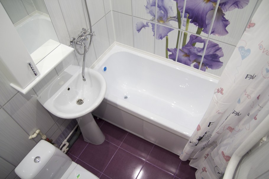 Ванная панелями ПВХ хрущевка