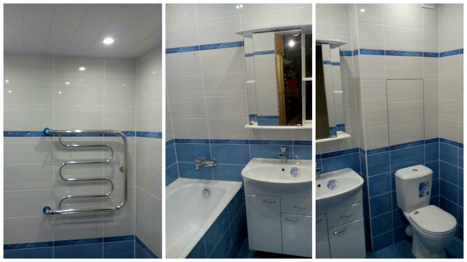 Ванная в хрущевке панелями ПВХ