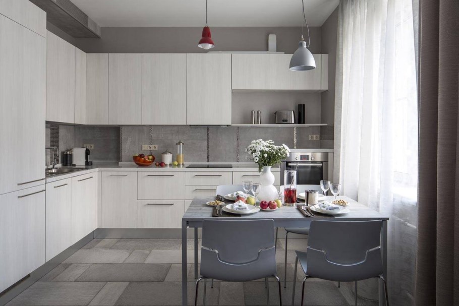 Кухня в сером цвете