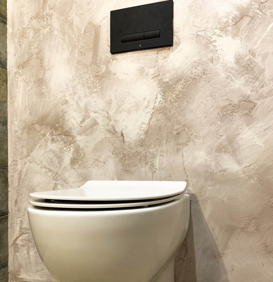 Венецианская штукатурка под мрамор в ванной