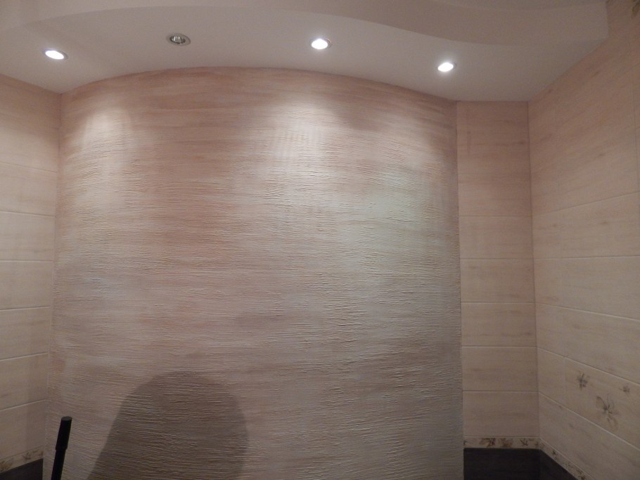Отделка ванной декоративной штукатуркой