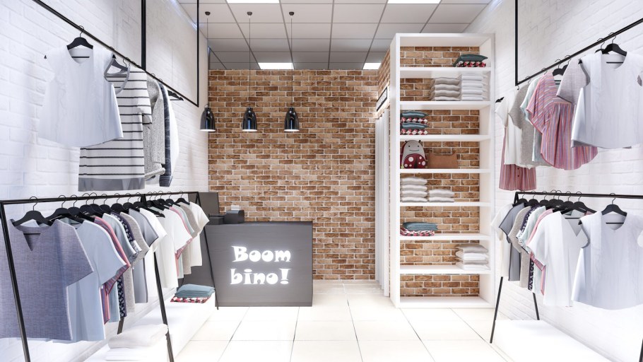 Шоу рум одежды в стиле лофт