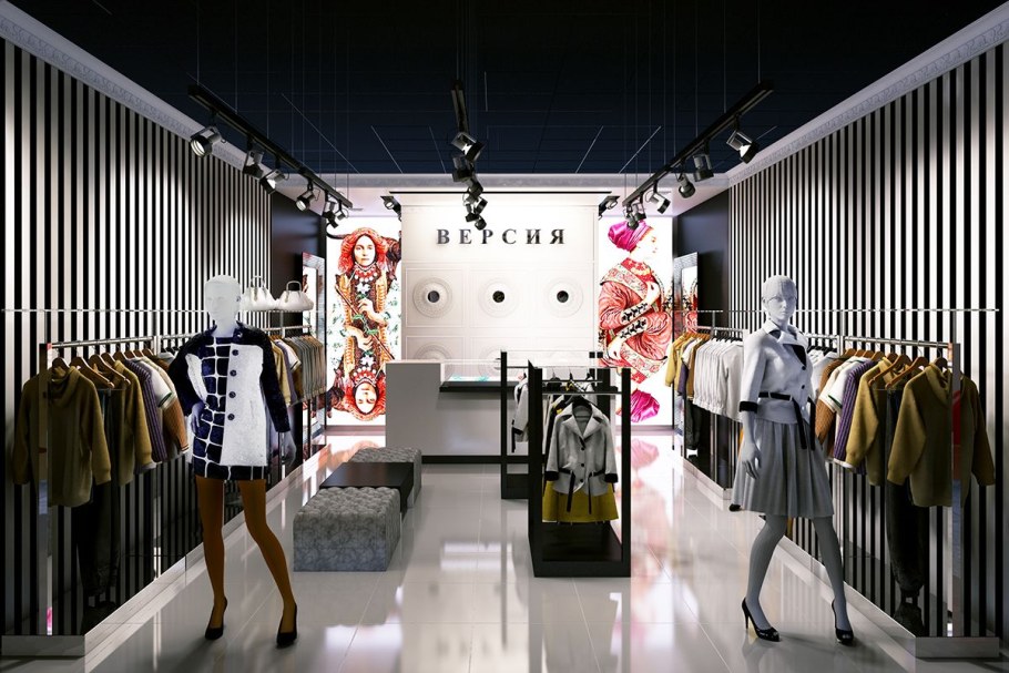 Интерьер магазина женской одежды