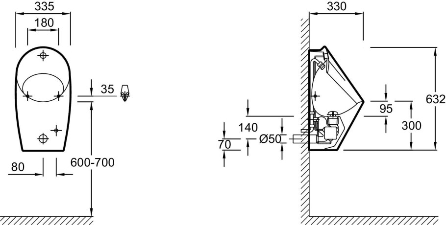 Villeroy Architectura писсуар