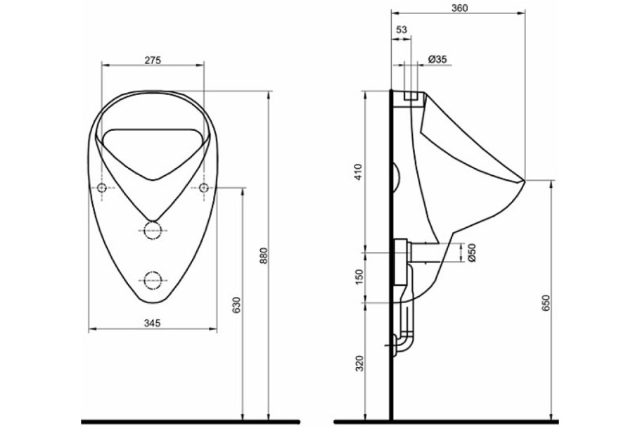 Писсуар Rosa мини писсуар