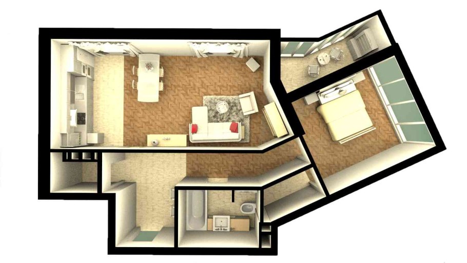 План мебели с осями