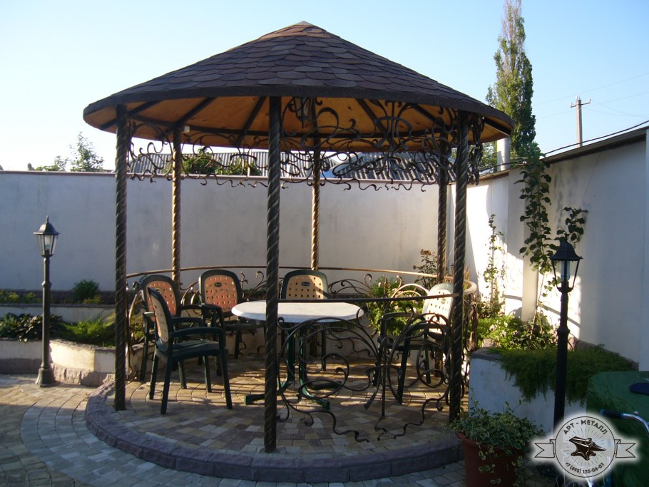 Беседка металлическая квадратная