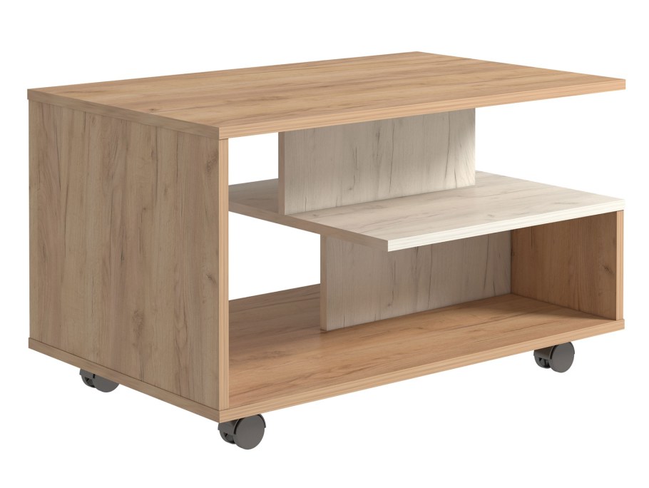 Стол Детройт Тип 1 белый дуб крафт золотой