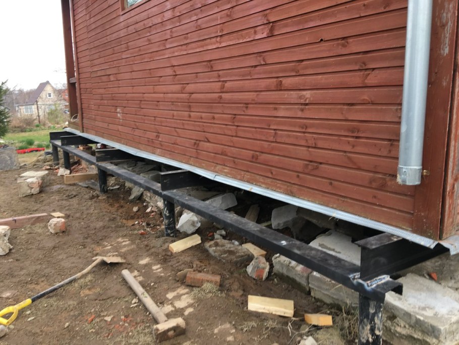 Укрепление ленточного фундамента