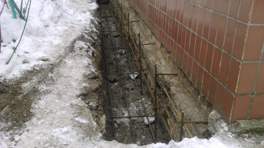 Подливка старого фундамента