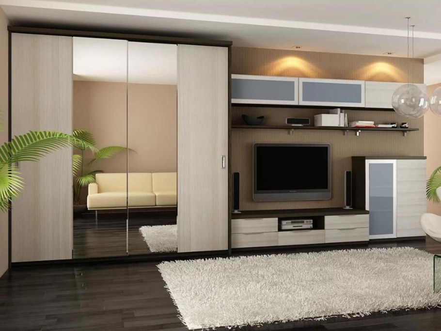 Кухня спальня с мебелью трансформер