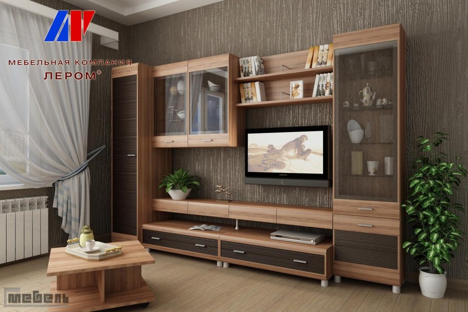 Стильная мебель для гостиной из дерева