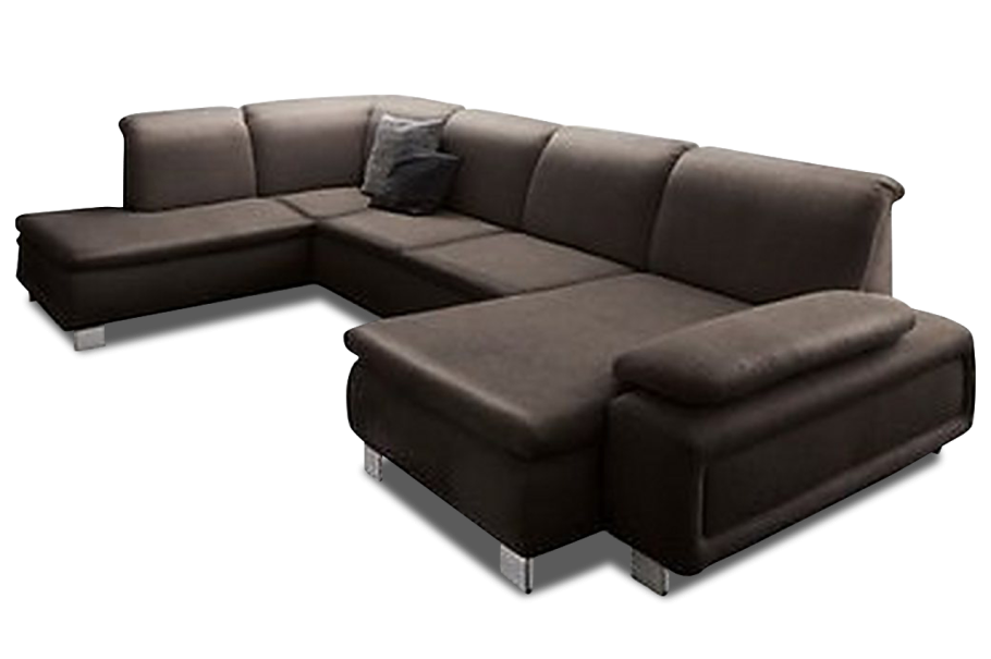 Бежевый диван на белом фоне