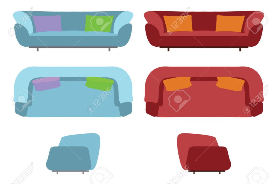 Диван вид сверху сбоку