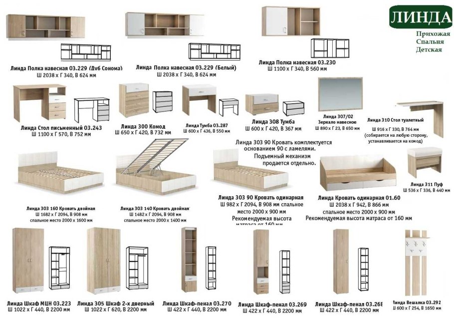 Шкаф mobi Линда 03.223