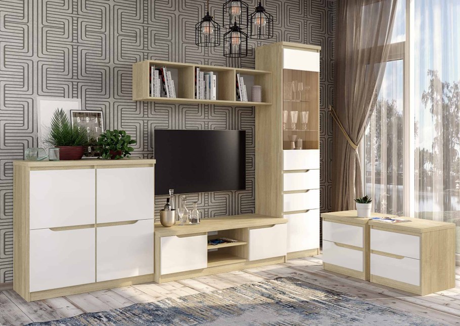 Гостиная Сканди дуб сонома венге