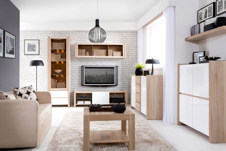 Стенка Леонардо белый глянец