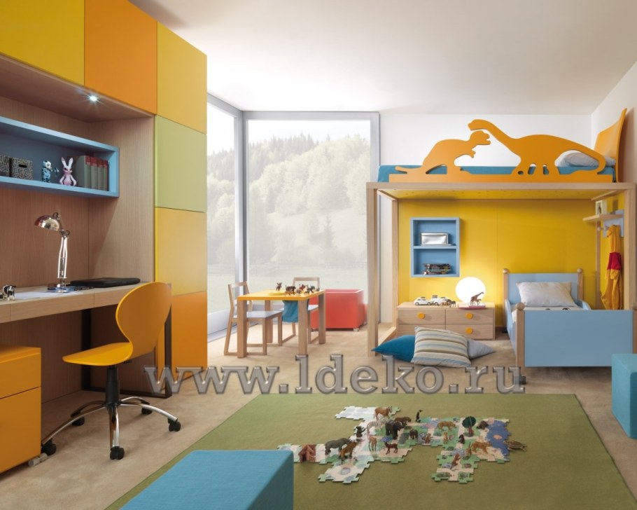 Современный детский интерьер для двух детей