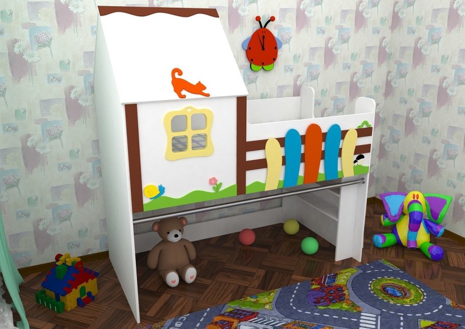 Кровать чердак сказочный домик