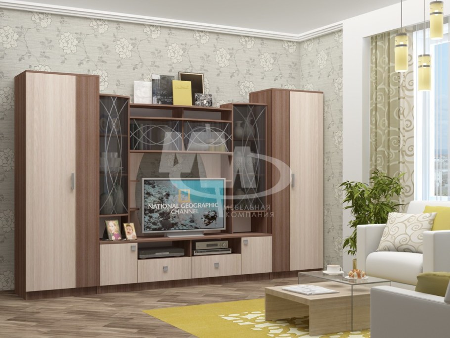 Стенка Мадрид 4 венге дуб молочный