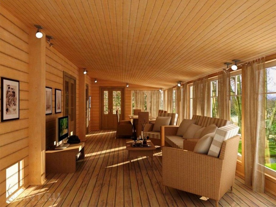 Вагонка штиль в интерьере