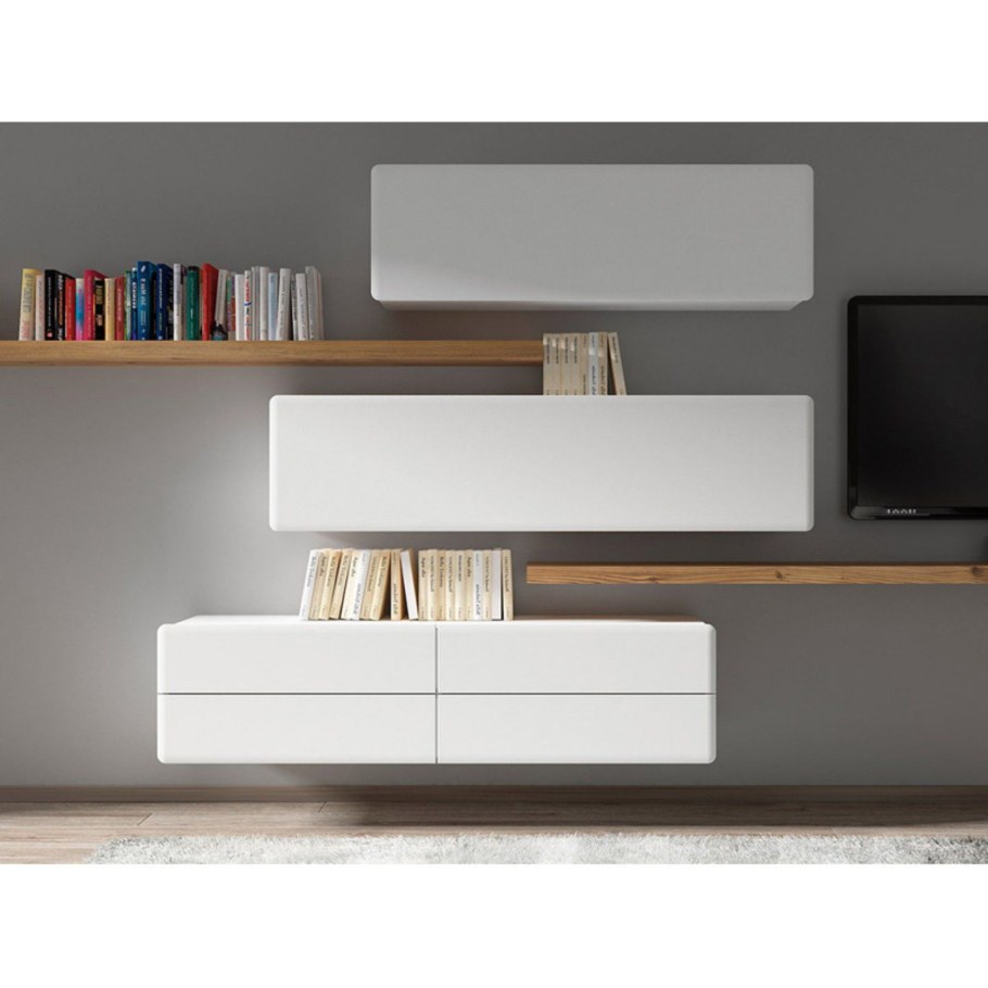 Навесные шкафы в гостиную горизонтальные