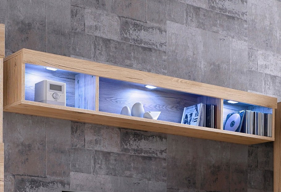 Полка книжная навесная со стеклом