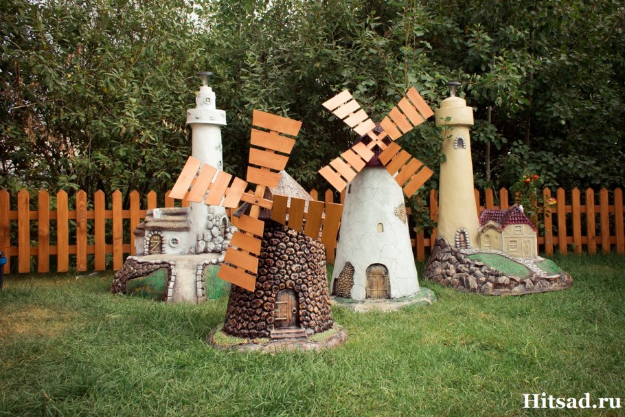 Мельница и колодец для сада декор