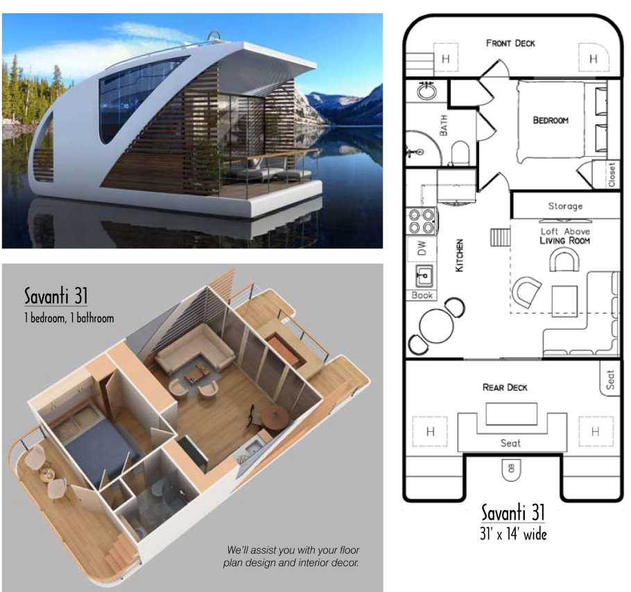 Хаусбот планировка