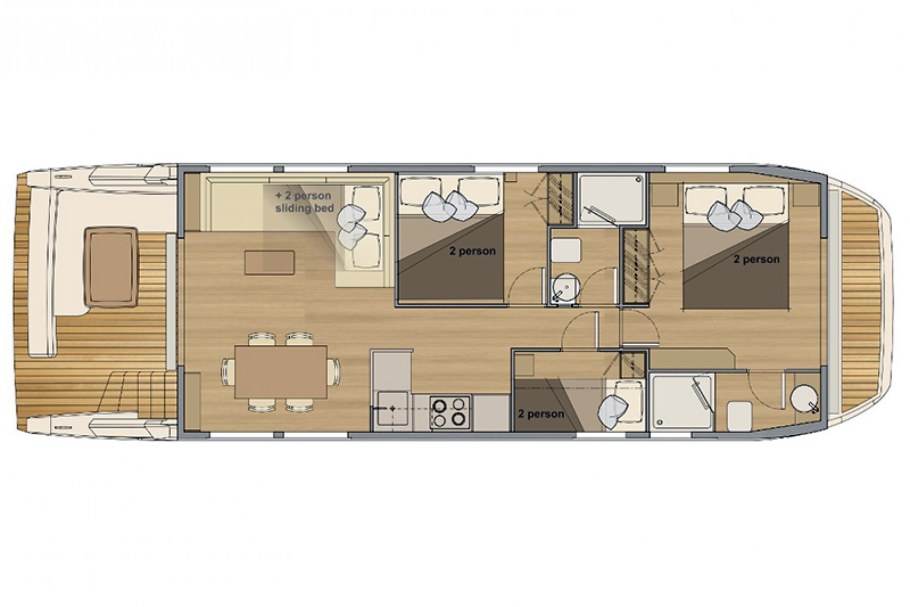 Хаусбот LH 111 планировка