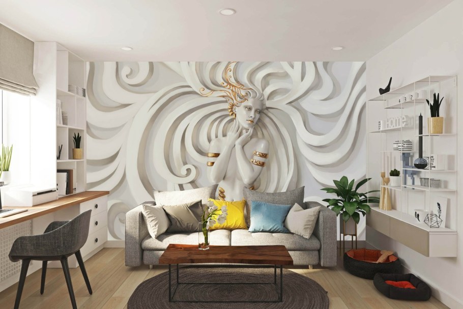 Фотообои 3д для стен в гостиную